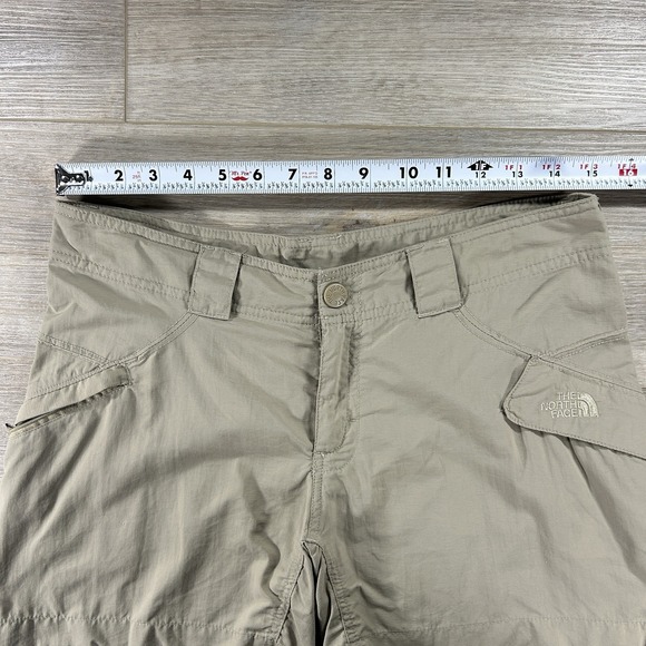 The North Face Women's Size 6 Horizon Shorts Taupe Hiking Nylon Cargo Pocket - Picture 12 of 15